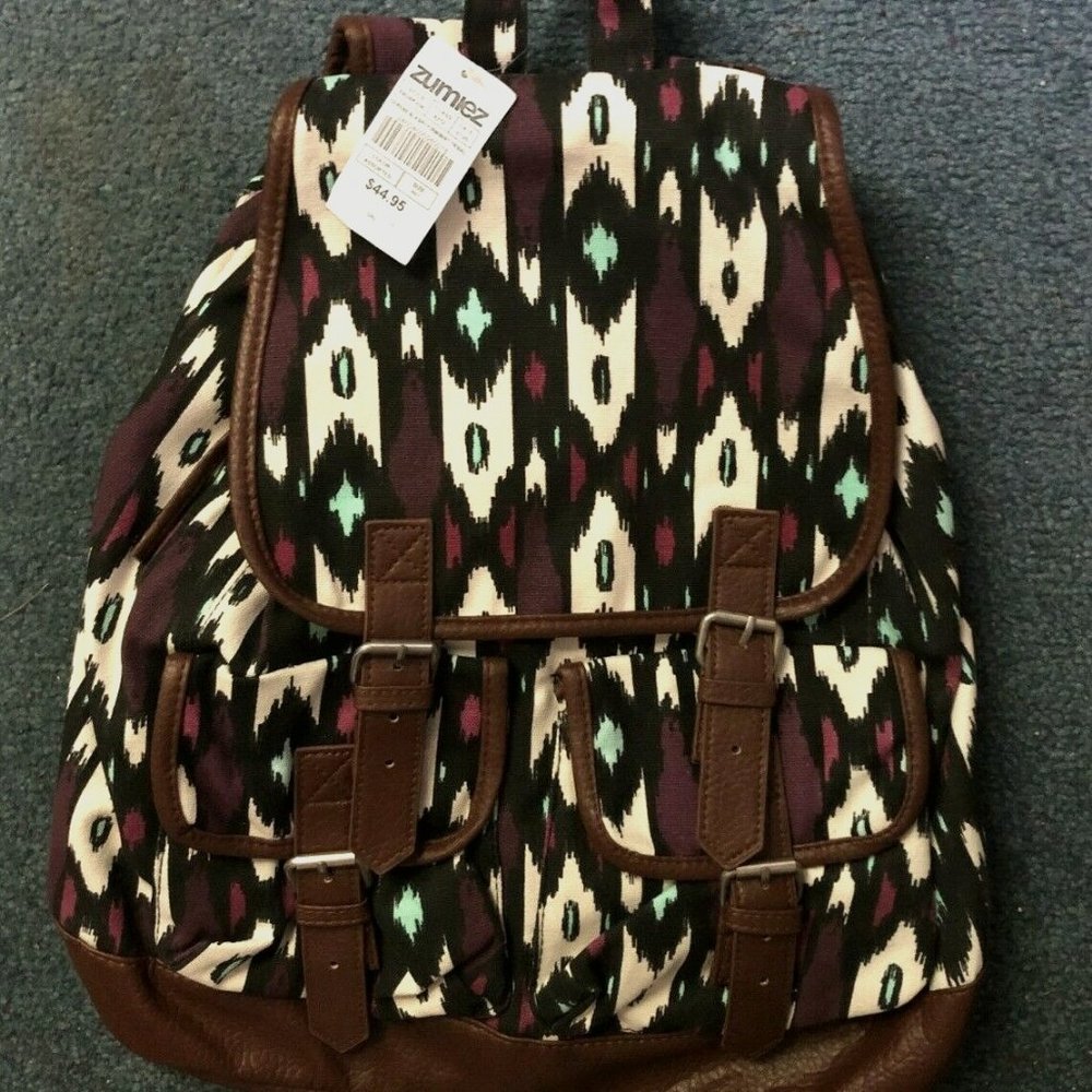 Empyre Serene Blackberry Multi Color Tribal Rucksack Backpack - NEW